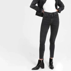 Everlane High Rise Skinny Ankle Black Jeans, Size 26